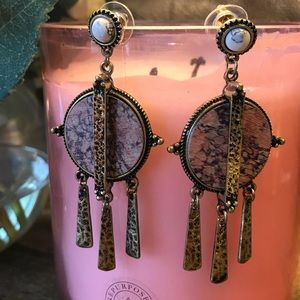 Gorgeous BOHO Dangles Wood Brass Color FUN❤️